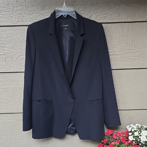 Ann Taylor The Cutaway Black Long Line Blazer 6 - Picture 2 of 8